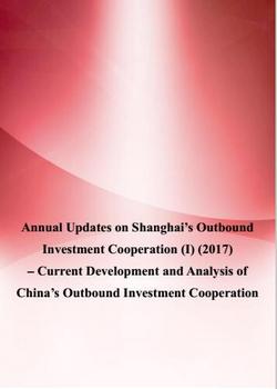 Annual Updates on Shanghai’s Outbound Investment Cooperation (I) (2017)