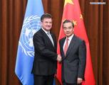 Chinese state councilor meets UN General Assembly President Miroslav Lajcak 
