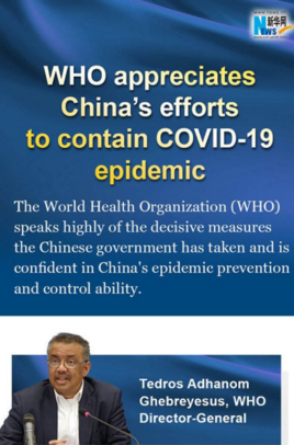 (Infographic) WHO appreciates China's efforts to contain COVID-19 epidemic
