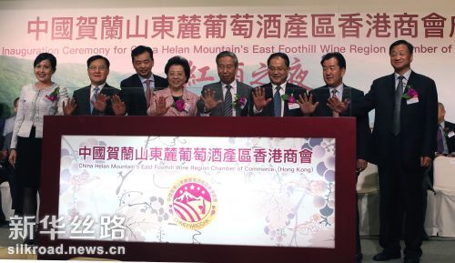 11月9日，嘉宾出席中国贺兰山东麓葡萄酒产区香港商会成立典礼 记者李鹏摄