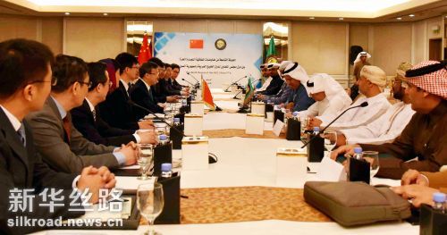 12月19日，中国和海湾阿拉伯国家合作委员会（海合会）第九轮自贸区谈判在沙特阿拉伯首都利雅得举行 记者王波摄