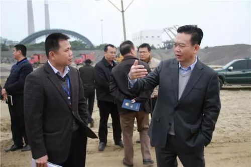 吉兆民马村港散货码头项目建设现场调研。来源：老城经济开发区微信公众号