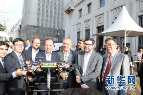 4月24日，南美最大城市圣保罗引进中国无人机助力当地提升城市安全。新华网发