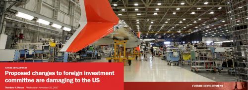 Proposed changes to foreign investment committee are damaging to the US