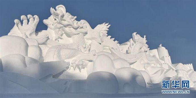 （新华视界）（4）长春净月潭：百余雪雕打造梦幻雪世界