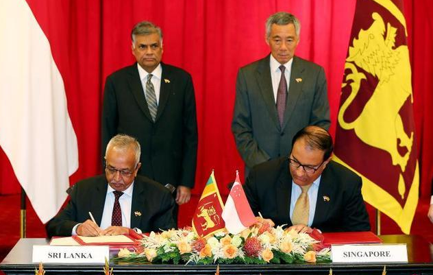 斯里兰卡和新加坡签署自由贸易协定