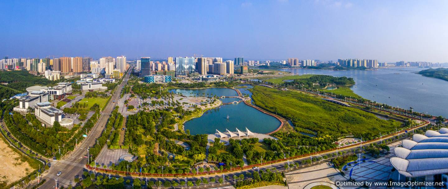 防城港市大力推进城市建设,绿色,美丽城市一瞥.