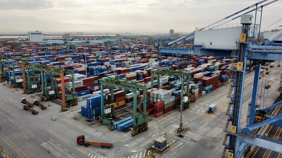 Nansha Port Area of Guangzhou Port in Guangzhou City.jpg