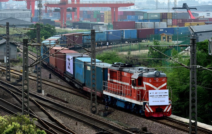 China-Europe freight train departing from Yiwu city.jpg