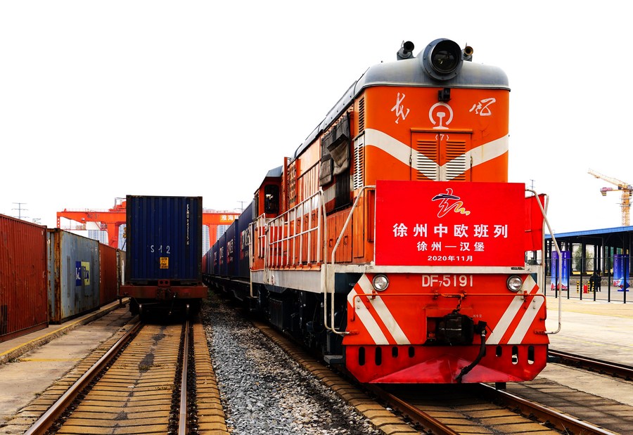 Xuzhou China-Europe feright train.jpg