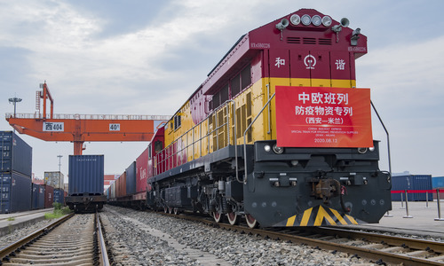 Xi'an China-Europe freight train.jpg