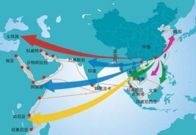 21世纪海上丝绸之路线路图