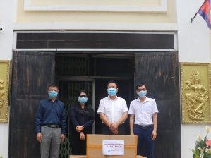 中资企业向柬埔寨皇家科学院孔子学院捐赠防疫物资