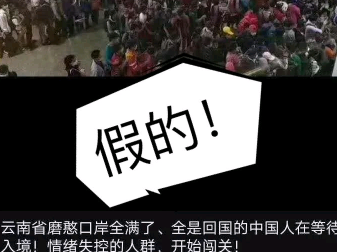 [谣言]云南省磨憨口岸入境人员冲关？