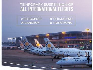 缅甸国家航空暂停国际航班的时间延长至9月底