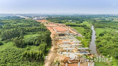 湛江大道路基二标段桥梁下部结构工程施工全部完工