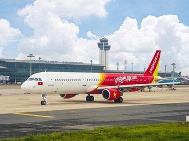 越捷航空公司推出数十万张1万越盾的机票