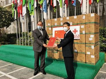 中国外交部向阿盟捐赠第二批抗疫物资