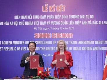 越南与英国自由贸易协定于2020年12月31日23时正式生效