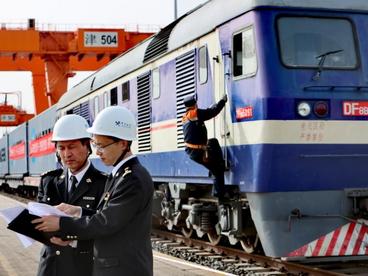 2021年一季度天津海关中欧班列累计通关11170标箱