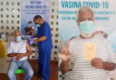 东帝汶开国总统夏纳纳接种中国疫苗
