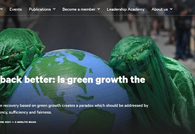 英智库：绿色复苏不应依赖绿色增长