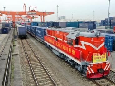 四川1300吨茶叶出口中亚专列从成都国际铁路港再发塔什干