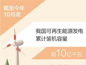 我国可再生能源发电装机容量超10亿千瓦
