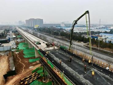滁宁城际铁路二期工程全线桥梁主体结构全部完工