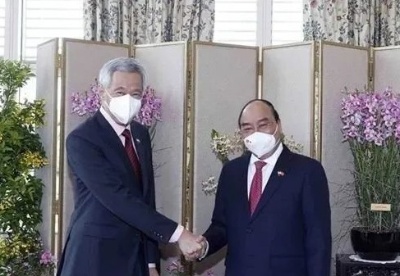 新加坡总理与越南国家主席举行会谈