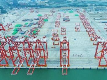 广州港南沙港区四期工程码头水工主体结构全部完工