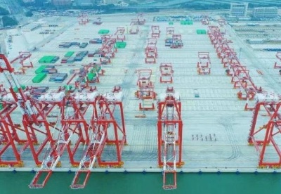 广州港南沙港区四期工程码头水工主体结构全部完工