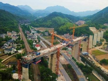 杭衢高铁跨金千铁路特大桥连续梁合龙