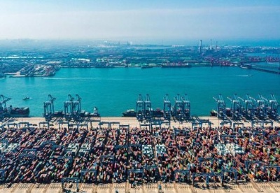 山东港口青岛港自动化码头第九次刷新世界纪录