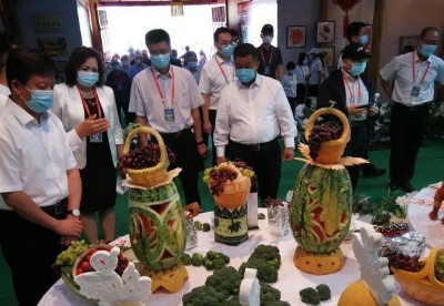 256个品种哈密瓜亮相第十六届新疆哈密瓜节开幕式