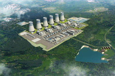 我国首个配置冷却塔的“华龙一号”核电站正式开建