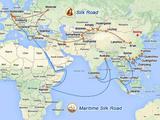 Which cities were along the Silk Road?