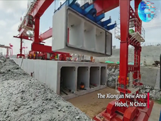 GLOBALink | Pre-assembled underground tunnel installed in N China's Xiongan