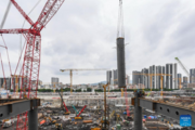 In pics: construction site of Guangzhou Baiyun Railway Station