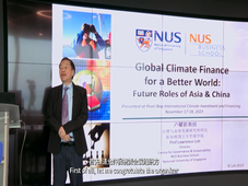 Global climate finance for a better world, future roles of Asia and China: Lawrence Loh