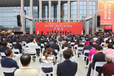 陕西铜川举行扶贫交易会促销助力脱贫