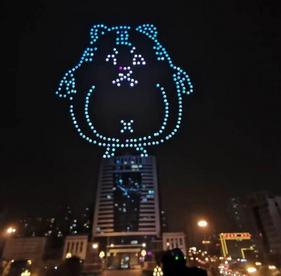 科技与光影让“菊花”在重庆巴南夜空绽放