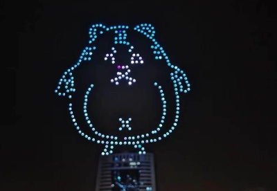 科技与光影让“菊花”在重庆巴南夜空绽放
