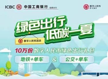 10万份！到工商银行APP报名  领成都数字人民币绿色出行礼包！
