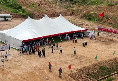 中企卢旺达那巴龙格河二号水电站项目举行开工仪式