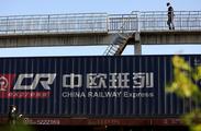 China-Europe freight train links China's Jiangxi and Moscow