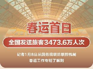 春运首日全国发送旅客3473.6万人次