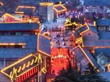 Colored lanterns decorated in Zaozhuang, E.China Shandong to celebrate upcoming Lantern Festival 