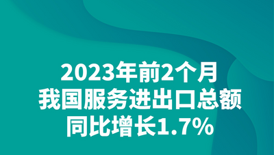 前2个月我国服务进出口总额同比增长1.7%