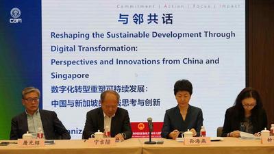 中国驻新加坡使馆举行“与邻共话”金融圆桌会